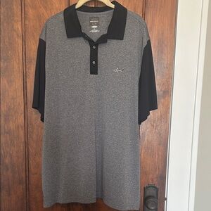 Greg Norman Charcoal and Black Polo Shirt